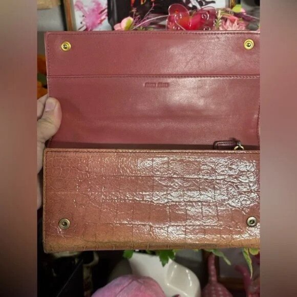 Vintage Miu Miu Flap Bifold Long Wallet - GUC - Needs TLC - Picture 9 of 13